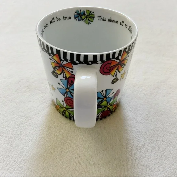 Suzy Toronto Pretending to Be A Normal Person Mug Cup Colorful Floral Whimsical - Picture 4 of 9